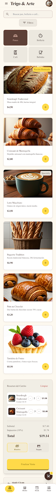 Konekto Bakery - Sistema POS móvel para padarias e pastelarias